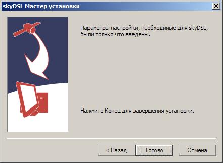 Завершение установки