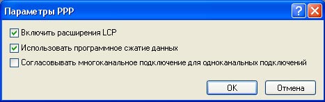 Параметры PPP